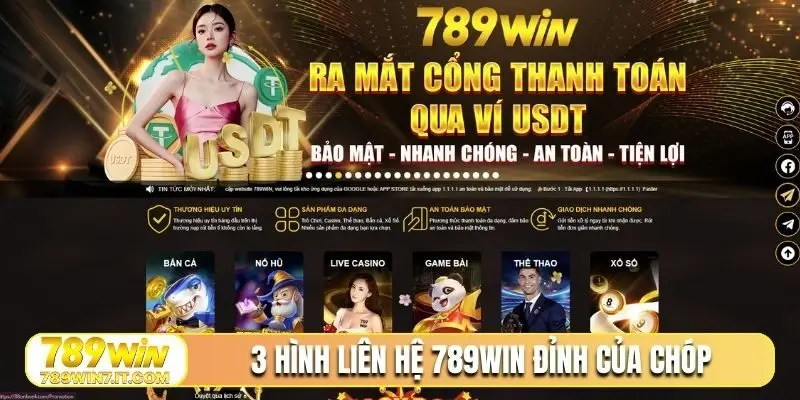 3 hình liên hệ 789Win đỉnh của chóp
