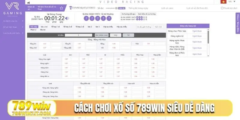 Cách chơi xổ số 789Win siêu dễ dàng